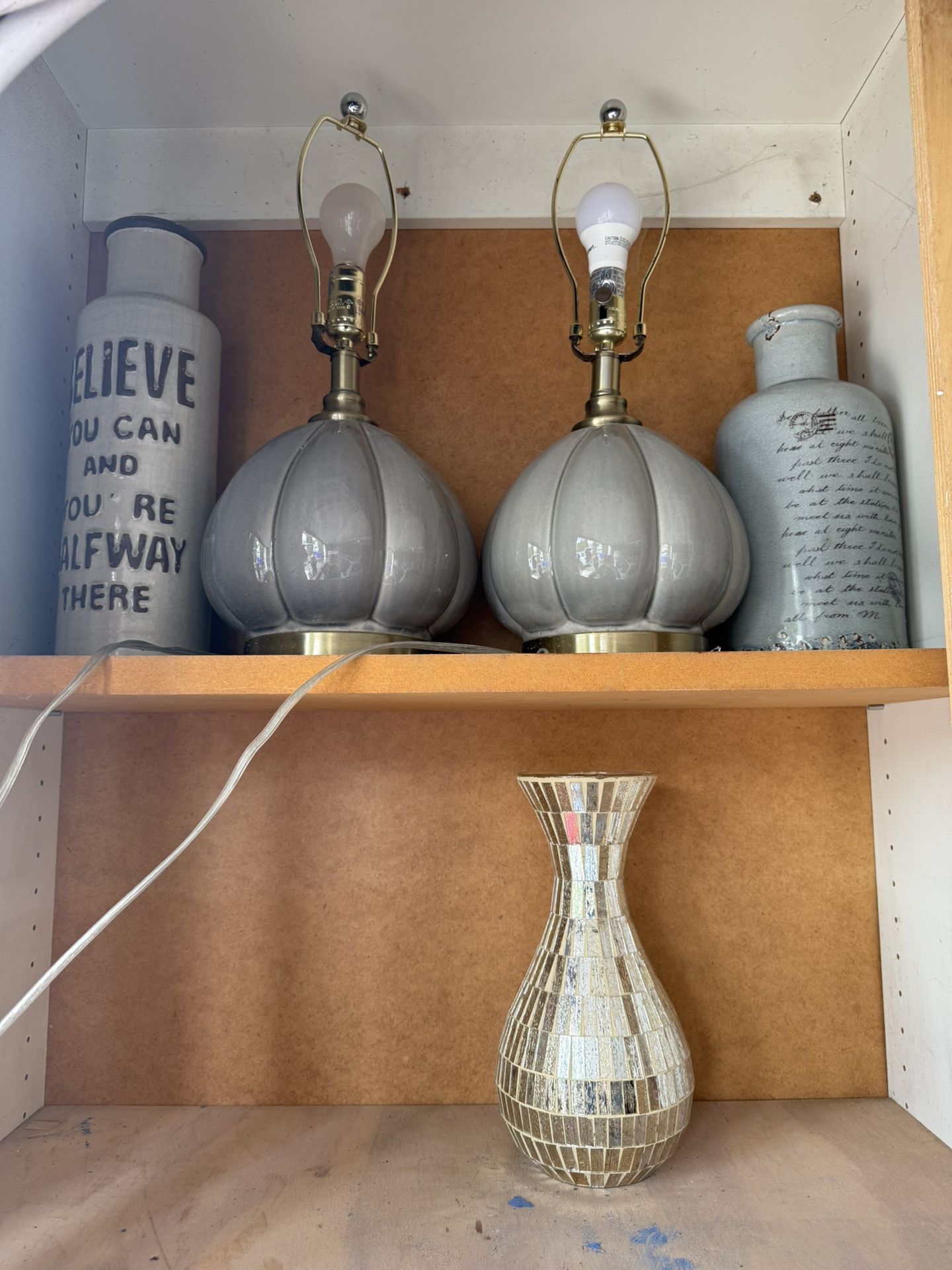 Decorative vases, lamps, Mirrors And Paintings