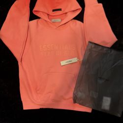 essential hoodie-coral