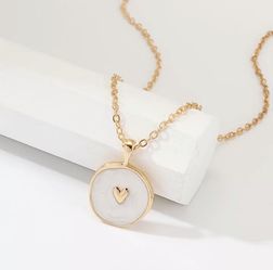 Heart Necklace Oil Drop Enamel Round Pendant Fashion Jewelry NEW