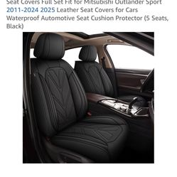 DISUTOGO Leather Car Seat Covers. Full Set For Mitsubishi Outlander Sport 2011-2025