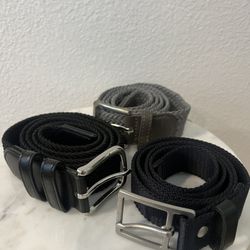 Men’s Belt - Braided Stretchy With Leather