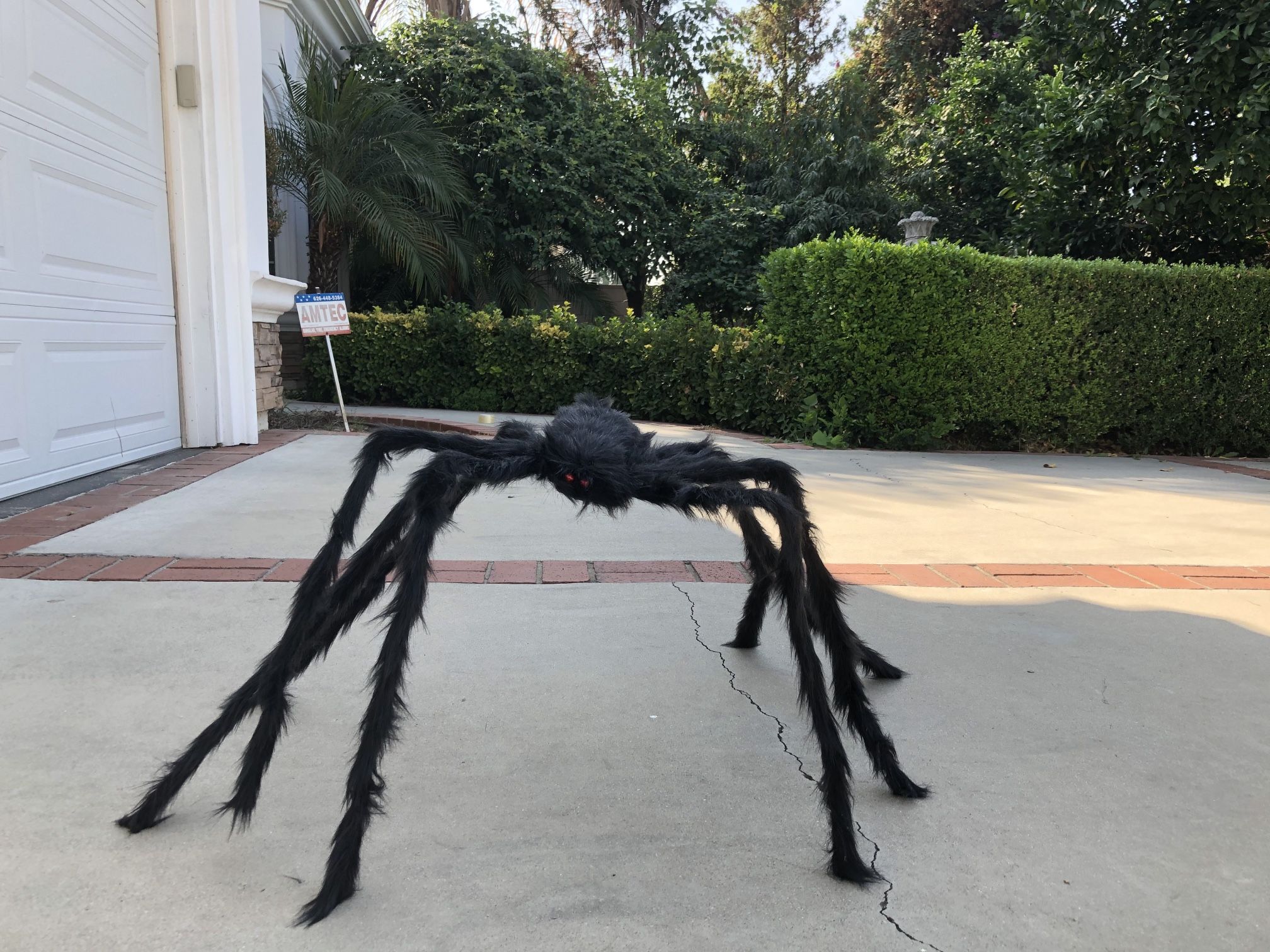 Set of 5 Halloween Outdoor Decorations Giant Spider, 5 Ft Large Spider for Yard Lawn Garden Patio Scary Halloween Outside Decor, Indoor Haunted House