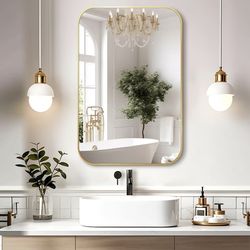 New Brushed Gold  Mirror 22”x30”