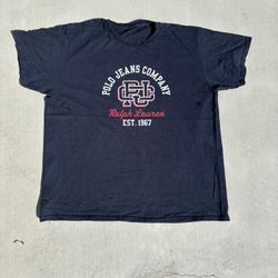Vintage Polo Jeans Co T Shirt Ralph Lauren Mens Large Crest Spellout Tee looks like a XXL See measurements
