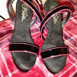 Black and Red Swade Heels For Sale 