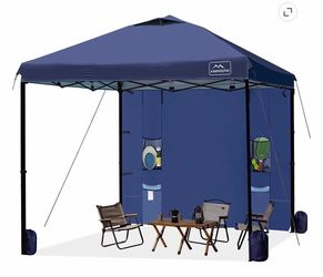 10x10 Easy Pop Up Canopy Tent with Sidewalls, Instant Outdoor Shade Shelter with Removable 10FT Sun Walls, Quick Setup Waterproof and UV-Resistant for