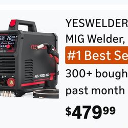 New YESWELDER 205A MIG Welder, 110V/220V Dual Voltage, 5 in 1 Gas  MIG-205DS PRO