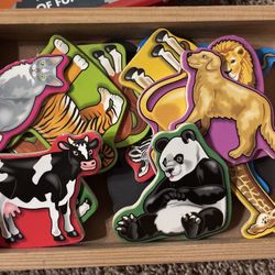 Melissa and Doug vehicle rubber stamp and animal magnets 