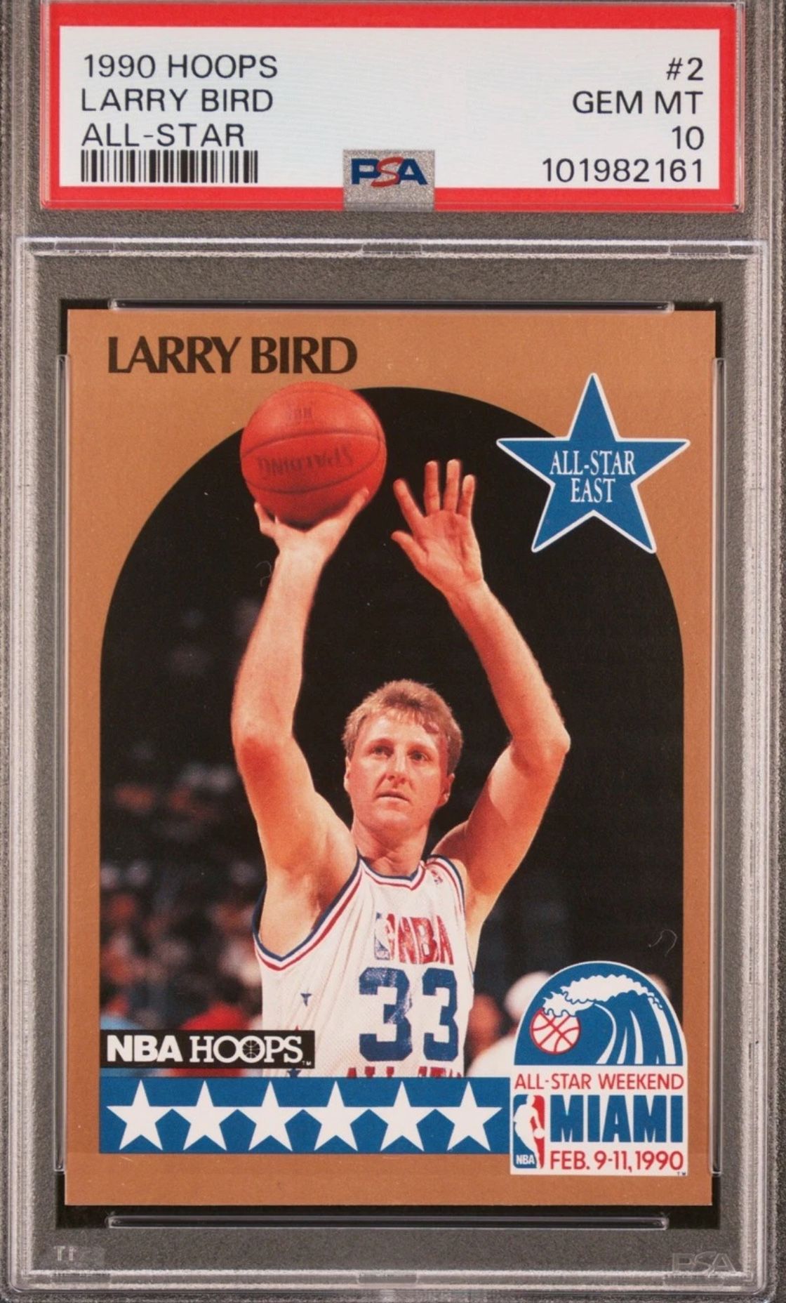 Larry Bird NBA Hoops 1990 All Stars Game PERFECT GRADE PSA 10