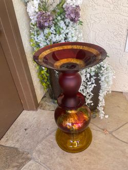 Glass Birdbath