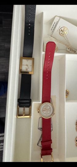$50 each Black & Red Tory Burch Buddy Classic Watch