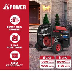 A-iPower 12000 Watt Dual Fuel Generator