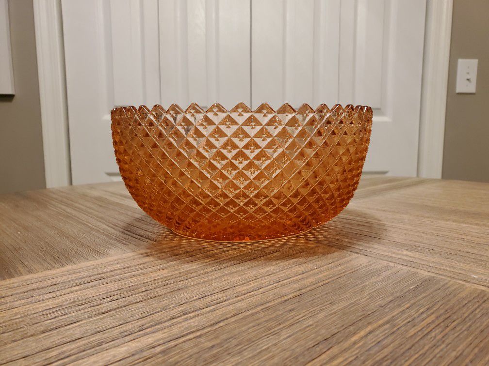 1930s Anchor Hocking "Miss America" Pink Depression Glass Bowl 