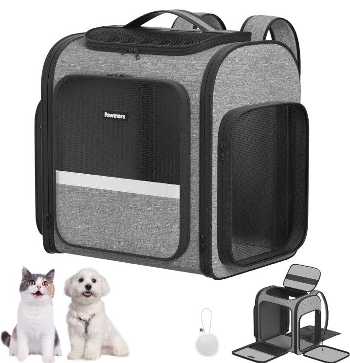 Dog Backpack Carrier Large Pet Carrier Backpack for Kitten Small Dogs Puppies & Large Cats Up to 18 Lbs