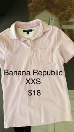 Men’s Banana Republic- baby pink polo shirt