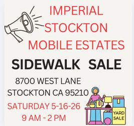 Sidewalk yard sale Stockton ca