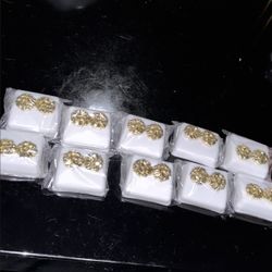 Gold Plated Nugget earrings 