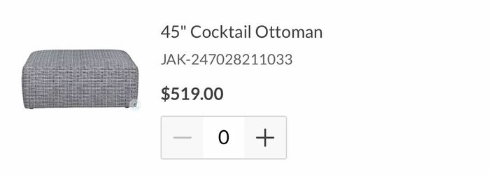 Brand new Ottoman (never used)