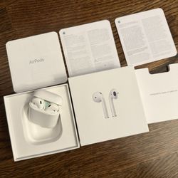Apple AirPods with Charging Case & Original Box – Left Works / Right Not Working