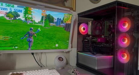 Black Gaming Pc Computer Desktop RTX 5050 / Ryzen 5 5500