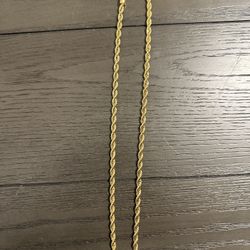 18K Platted Men’s Rope Chain 
