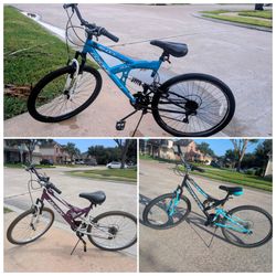 HIS & HER - Ozone & Huffy 26" Mountain bikes ($120 each/$220 both)