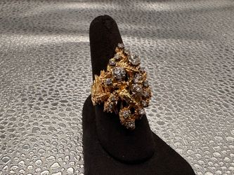 Womans Nugget ring 14K Gold With Diamonds 38127-1 sh