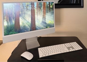 Apple iMac 24" M1 (Upgraded 16GB RAM) • 4-Port Model • Silver