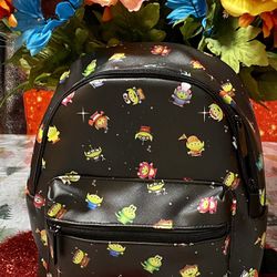 Bioworld Disney Pixar Toy Story Aliens MINI Backpack Black Multi-Color