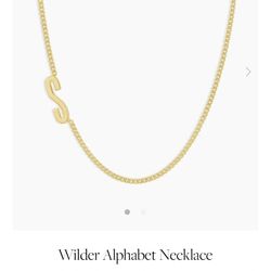 Gorjana initial necklace (18 karat gold plated)