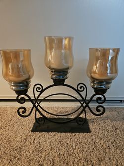 Antique Candle Glass Display