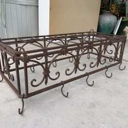 Vintage Heavy Duty Hanging Steel Rustic Pot Rack Kitchen 