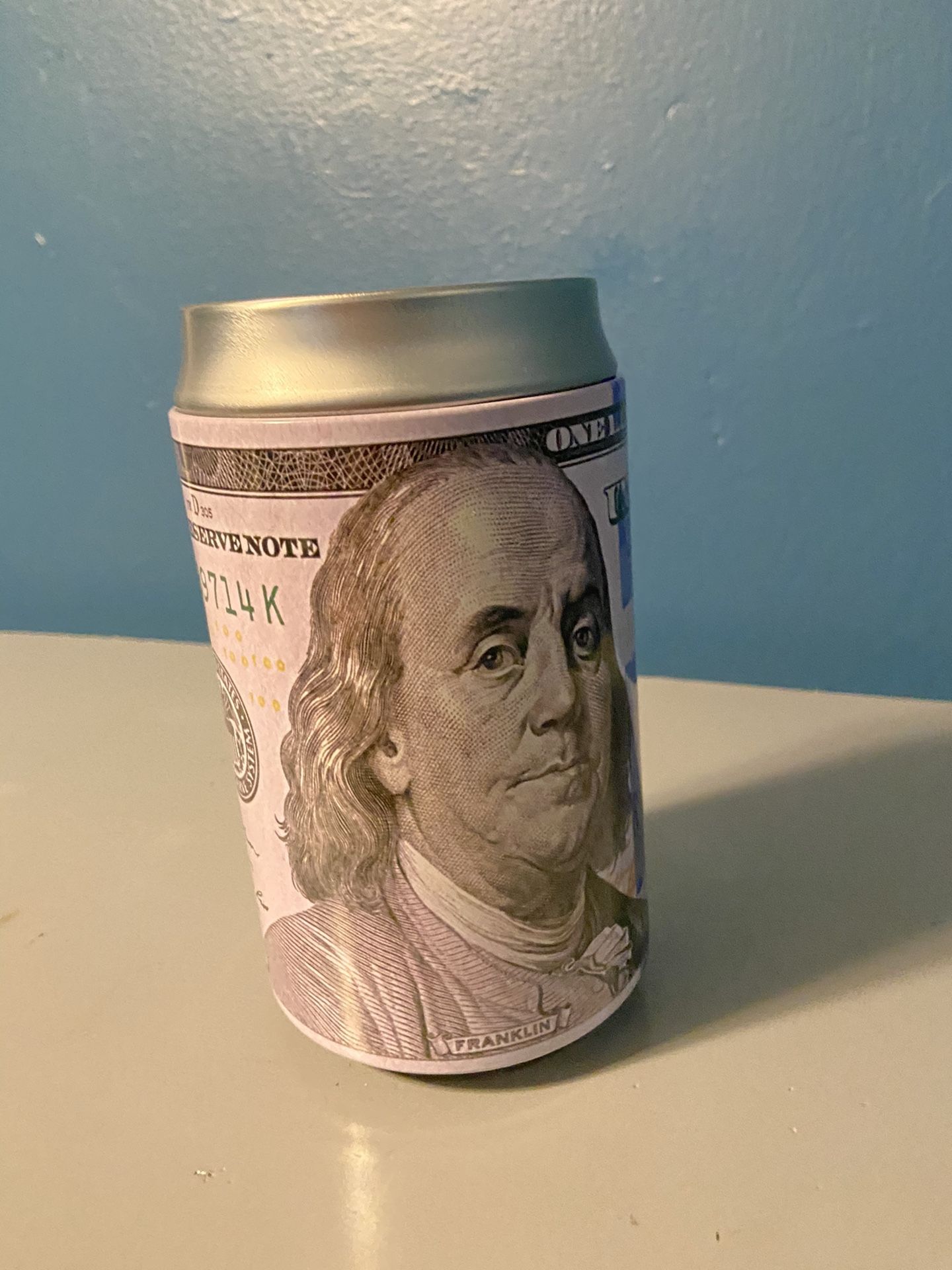 $100 bill can Penny pink