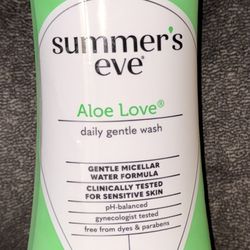 Summer’s Eve Aloe Love Daily Gentle Wash New 15 Fl Oz