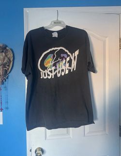 Vintage 90s Just Use It Fractal Brain Awareness Art T Shirt XL