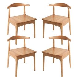 Solid Wood Mid Century Modern Dining Chairs 