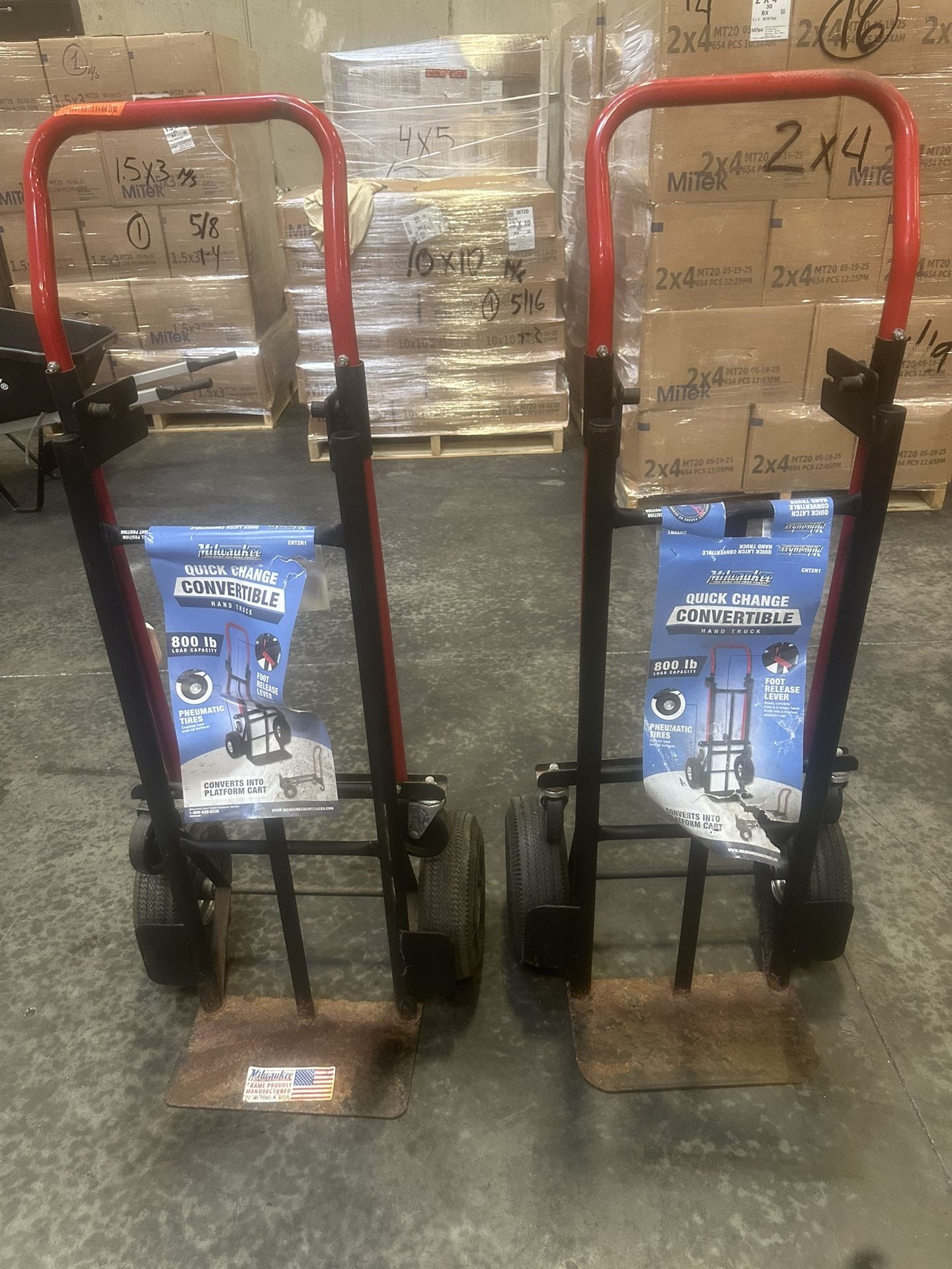 Milwaukee 800lb Capacity Hand Trucks