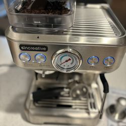 Espresso Machine 20 Bar With Grinder & Steam Wand