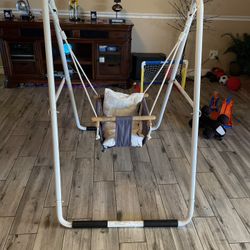 Hapfan Toddler Swing Set With Heavy Duty Stand