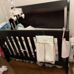 Espresso Baby Crib And Dresser 