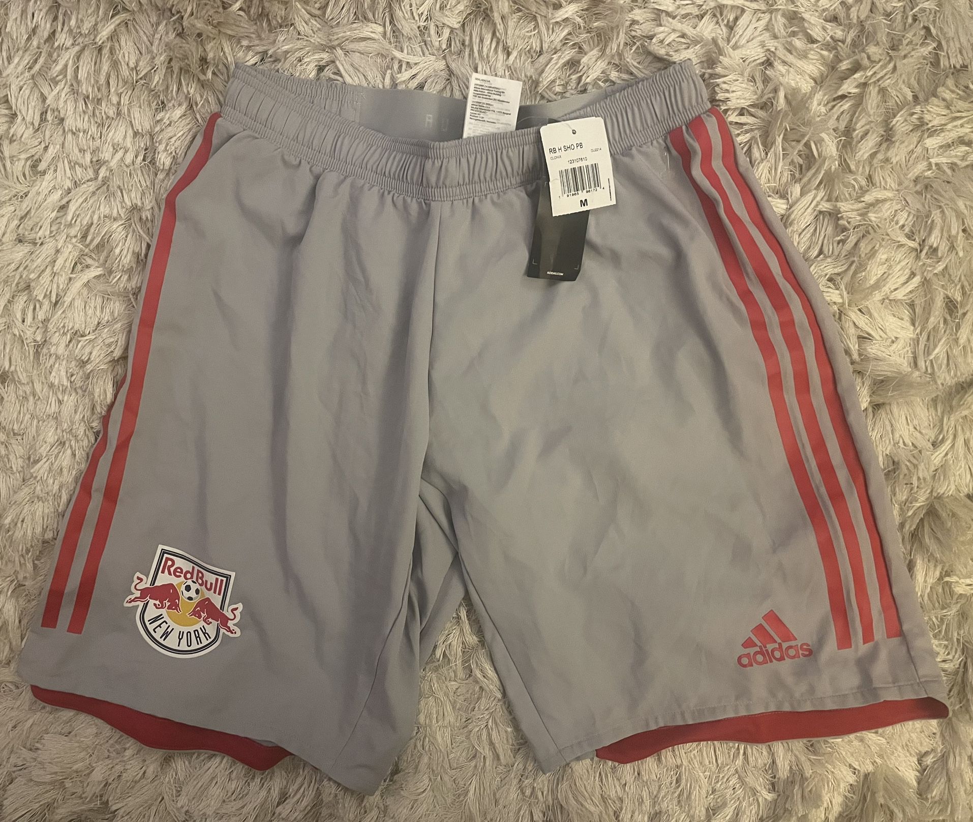 Adidas MLS Authentic New York Red Bull Home Soccer Shorts Football Men’s Size Medium M Players Version 