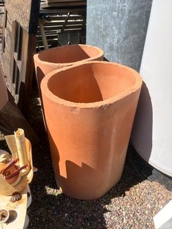 Large Terracotta Chimney Flute – Set of 2