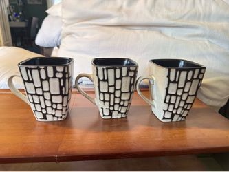 3 Artsy Ceramic Mugs