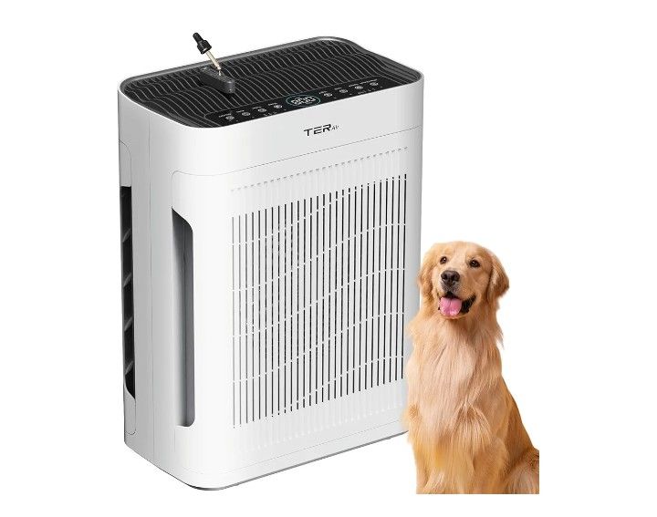 Air Purifier for Home Large Room Bedroom Up to 3000 Sq Ft with Washable Filters, H13 Hepa Double-Sided Air Filter Purifier PM 2.5 Sensor, Air Cleaner