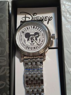 *NEW* Vintage-Style Mickey Mouse "Original 1928" Silver-Tone Watch
