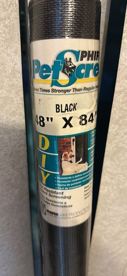 48 in x 84 in Black PetScreen Screen Roll for Windows