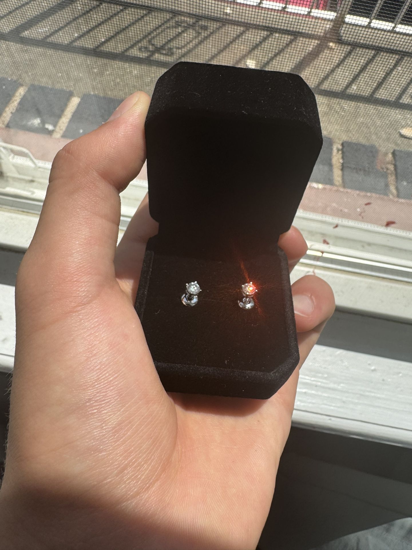 VVS1 4MM Moissanite Earrings Studs - GRA Certified - 925 Silver - Passes Diamond Tester