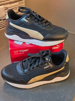 Bundle Women's Size 10 PUMA Shoes Black Gold LIKE NEW