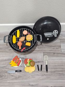 Genuine Weber Plastic Toy Barbecue Grill with Extras