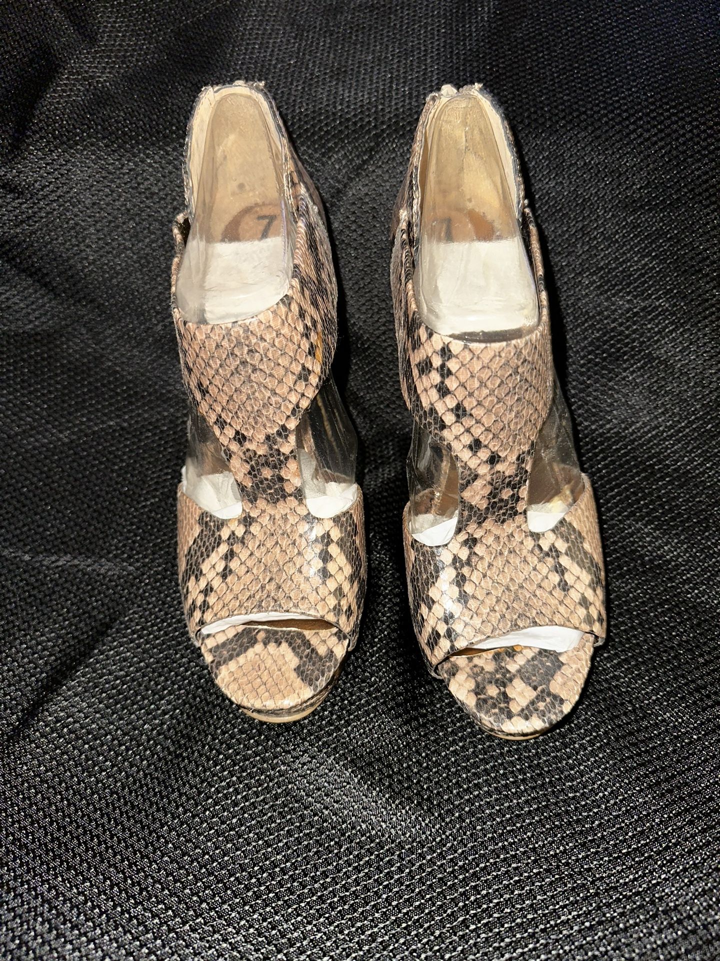 Nine West Snake Print Leather Heels